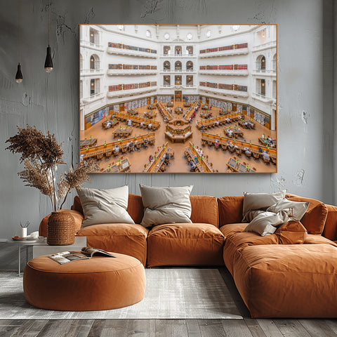 State Library Victoria in Melbourne, Australia. Photograph framed or unframed of large library for sale with free shipping