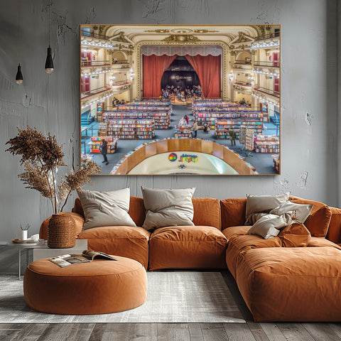 El Ateneo Grand Splendid bookstore in Buenos Aires. Photo for sale framed in acrylic or unframed. Free shipping in the USA.