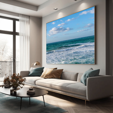 Horizon of Tangier, Africa. Framed acrylic photo and unframed photo for sale and free shipping in the USA.