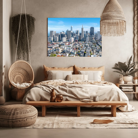 Skyline San Francisco, California. Photo framed in acrylic and unframed photo and free shipping in the USA.