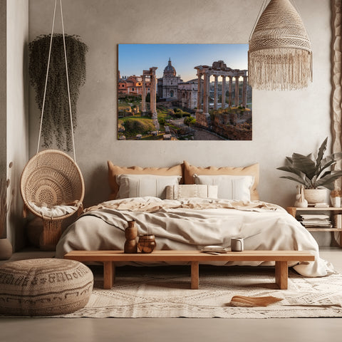 Roman Ruins, Italy in morning. Photo framed in acrylic and unframed photo and free shipping in the US.