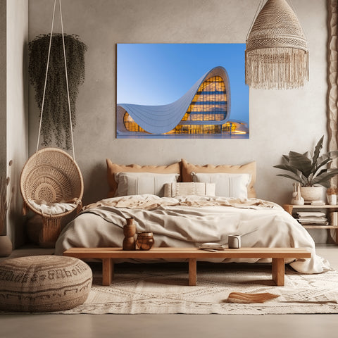 Heydar Aliyev Center, Baku, Azerbaijan. Photo framed in acrylic and unframed photo with free shipping in the US.