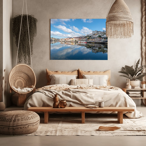 Reflecting clouds Porto, Portugal. Photo framed in acrylic and unframed photo with free shipping in the USA