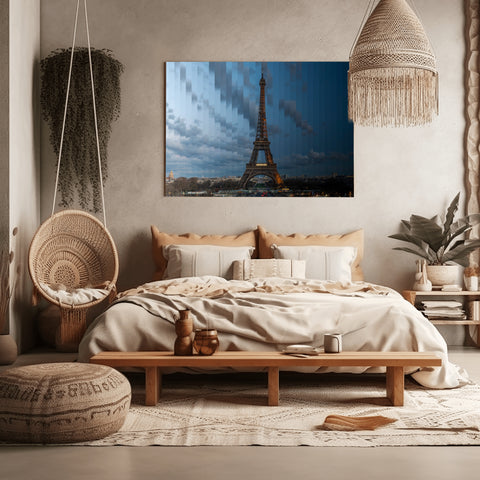 Time Slice Eiffel Tower, Paris, France.  Framed acrylic photograph, unframed photo for sale and free shipping in US