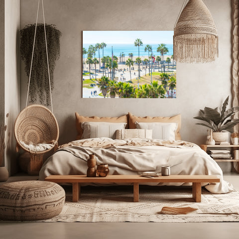 Tilt Shift Venice Beach, Los Angeles. Framed acrylic photo, unframed photo for sale with free shipping in US.