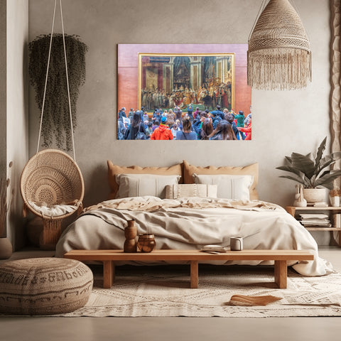 Painting Napoleon, Louvre, Paris, France.  Framed acrylic photo and unframed photo for sale, free shipping in the USA.