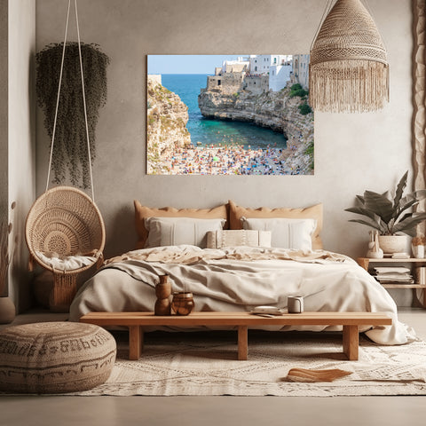 Polignano a Mare, Puglia, Italy. Framed acrylic photo and unframed photograph for sale with free shipping in the US.