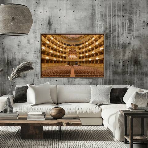 National Theatre of Sao Carlos in Lisbon, Portugal. Photo framed or unframed of opera house for sale with free shipping