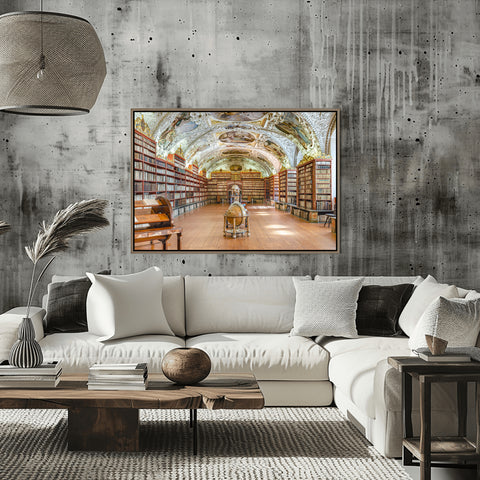 Strahov Library in Prague the Czech Republic. Framed or unframed photograph of classic library, free shipping in the USA