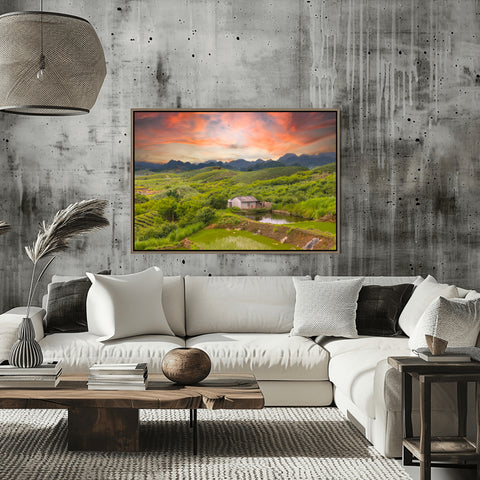 Rice Fields of Moc Chau, Vietnam. Framed acrylic photo and unframed photo for sale with free shipping in the USA.