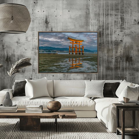 Itsukushima Shrine in Hiroshima, Japan. Framed acrylic photo and unframed photo for sale and free shipping in the USA.