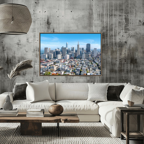 Skyline San Francisco, California. Photo framed in acrylic and unframed photo and free shipping in the US