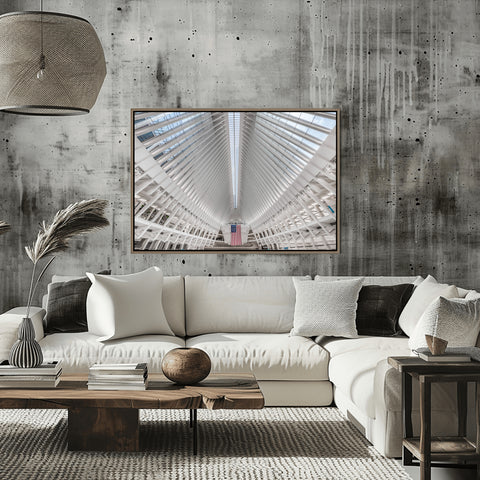 The Oculus in Manhattan New York City. Framed acrylic photo, unframed photo for sale and free shipping in US