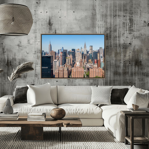 Empire State Building , Chrysler Building, New York City. Framed acrylic photo, unframed photo for sale, free shipping, USA