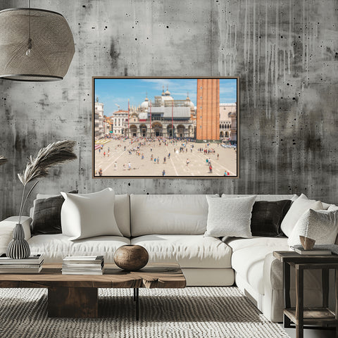 Tilt Shift St. Marks Square, Venice, Italy.  Framed acrylic photograph, unframed photos for sale and free shipping in the US