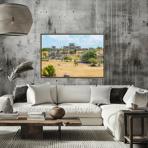 Tilt Shift Tulum, Mexico. Framed acrylic photo, unframed photo for sale, free shipping in the US.