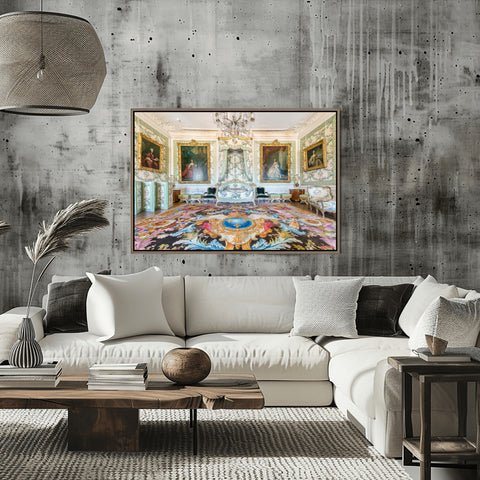 Versailles Museum Chamber, France. Framed acrylic photo and unframed photo for sale, free shipping in the US
