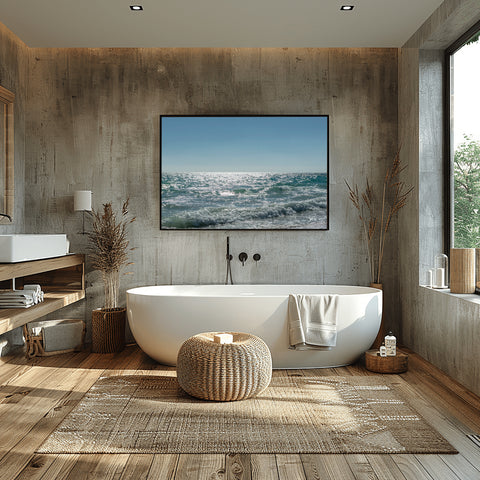 Horizon of Nusa Penida, Indonesia. Framed acrylic photo and unframed photo for sale with free shipping in the US