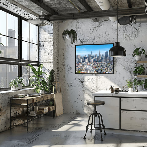 Skyline San Francisco, California. Photo framed in acrylic and unframed photo with free shipping in the US.
