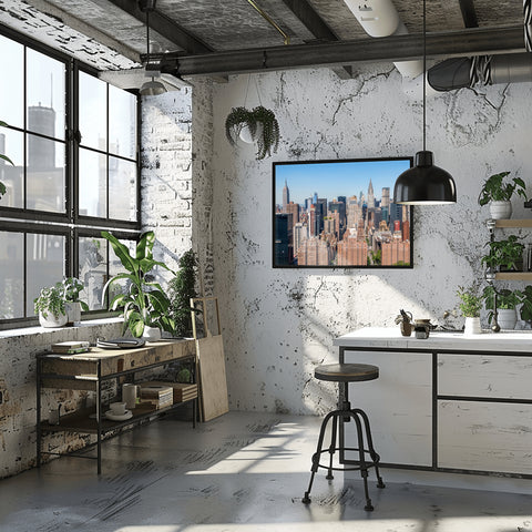 Empire State Building , Chrysler Building, New York City. Framed acrylic photo, unframed photo for sale, free shipping, US