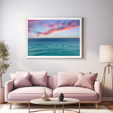 Diamante, Italy horizon. Framed acrylic photo and unframed photo for sale with free shipping in the USA