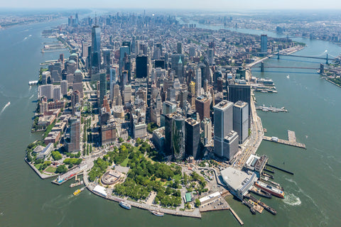 Downtown New York City by Helicopter