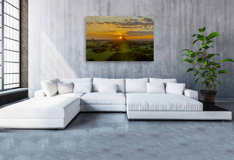  Sunrise in Bagan, Myanmar. Framed acrylic photo and unframed photo for sale with free shipping in the USA