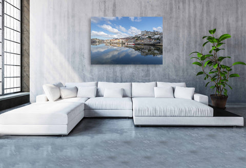 Reflecting clouds Porto, Portugal. Photo framed in acrylic and unframed photo and free shipping in the USA