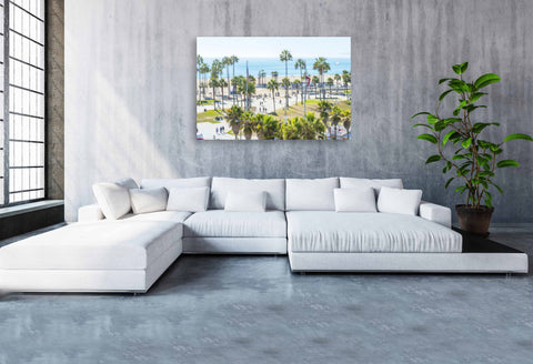 Tilt Shift Venice Beach, Los Angeles. Framed acrylic photo, unframed photo for sale and free shipping in USA