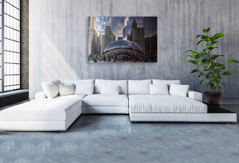 Time Slice The Bean, Chicago. Framed acrylic photograph, unframed photo for sale with free shipping in the USA