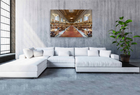 NY Public Library-Main Reading Room. Photograph for sale framed or unframed along with free shipping.