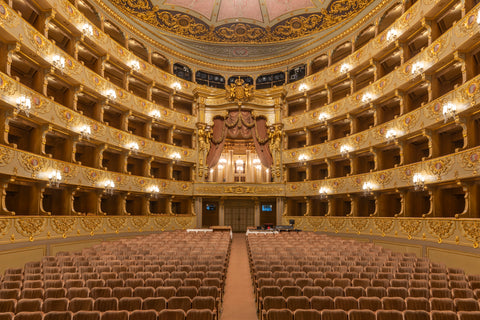 National Theatre of Sao Carlos in Lisbon, Portugal. Framed or unframed photo of opera house for sale with free shipping