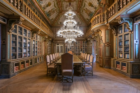 Red Cross Library in Lisbon, Portugal. Photograph for sale framed in acrylic, unframed with free shipping in the USA.