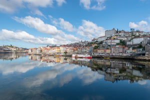 Reflecting clouds in Porto, Portugal