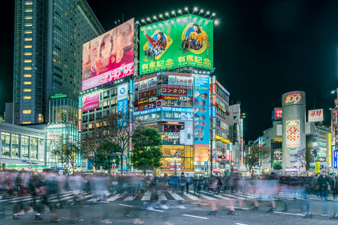 Shibuya Crossing in Tokyo, Japan at Night