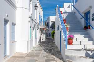 The streets of the Island of Paros, Greece