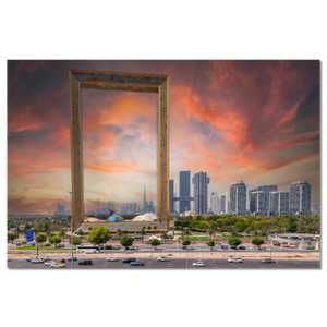 Dubai Skyline through the DubaiFrame