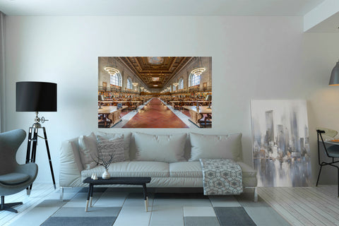 NY Public Library, the Main Reading Room. Photo for sale framed or unframed along with free shipping.
