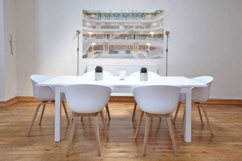 Stuttgart Library IX in Germany. Beautiful photo of white library for sale framed, unframed with free shipping.
