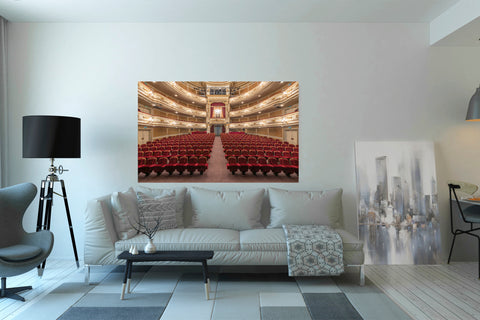 Teatro Nacional D. Maria, Lisbon, Portugal. Acrylic framed or unframed photo for sale  with free shipping